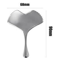 Outil de beauté pour la peau, rouleau facial en acier inoxydable GuaSha, masseur facial en métal en forme de V, lifting du visage, logo personnalisé, Gua Sha en acier inoxydable