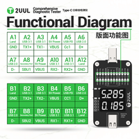 Testeur de diagnostic complet 2UUL PW32 Type-C pour la réparation de téléphones portables et tablettes, localisation des pannes, outil de détection de charge en temps réel