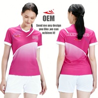 Filles Jersey Femmes Rose et Rouge Maillots Fille Petit Short Kit Dames Accessoires Kits Conception Personnalisée 2024 Volleyball Porter
