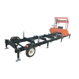 BRT Horizontal movable sawmill 32 inch portable band saw mill with mobile wheels