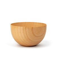 Faible QUANTITÉ MINIMALE DE COMMANDE En Stock Style Japonais Naturel Poli Couleur Bols En Bois Jujube bois À Fond Plat Bol En Bois pour Salade Soupe De Riz