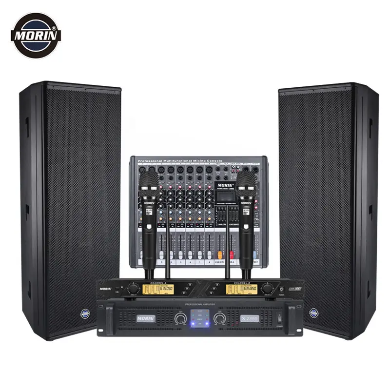 600W Profissional Passiva Áudio Dual 15 Polegadas De Potência DJ Speaker Box