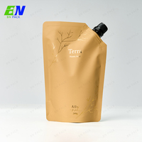 Emballage liquide en pochette à bec verseur de 500 ml, écologique, avec logo estampé à chaud, finition mate, pour shampoing et lessive ménagers