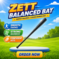 Batte de baseball en composite de bambou noir pour entraînement équilibré