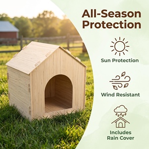 Nido de Madera para Gallinas con Cubierta Impermeable para Todas las Estaciones, para Gallinas Pequeñas, Codornices, Patos, <span class=keywords><strong>Caseta</strong></span> para Aves de Corral - Product Image 6