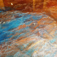 Peinture pour sols en résine époxy de qualité commerciale, finition haute brillance comme un miroir et du verre, système de sols époxy métallique pour sols industriels