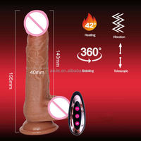 Realistischer Stoß-Dildo Vibrator 7,87 Zoll Vibrierende Dildos mit Heizfunktion für Anale und Klitorale G-Punkt-Stimulation Erotikspielzeug für Frauen