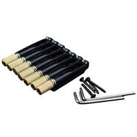 Bridge Gitar Headless Presisi Tinggi Zinc 7 Senar Warna Hitam untuk Gitar Elektrik Headless