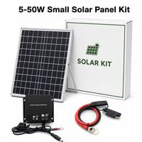Panneau solaire en verre personnalisé 10W 20W 30W avec connecteur OEM, position des trous, câble, impression de logo et contrôleur