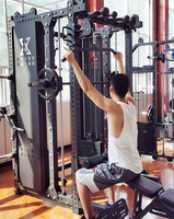 Équipement de musculation multifonctionnel en acier robuste, pile de poids de 200 kg, machine Smith et station de musculation multifonctionnelle Tianzhan Fitness TZ-Q1035