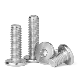 304 Stainless Steel Ultra Thin Flat Head Hex Socket Cap <b>Screws</b> M2 M3 M4 <b>M5</b> M6 M8 - Product Image 1