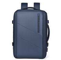 Ransel tahan air 50 Liter, ransel perusahaan grosir tanpa ritsleting, tas kering USB dengan ritsleting, biru Oxford