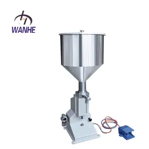 A02 Pneumatic manual piston liquid/cream plastic bottle filling machine