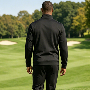 Polo de golf en coton pour homme, personnalisé, hiver, avec fermeture éclair intégrale, luxe, Dry Fit, marque OEM, en stock - Product Image 4