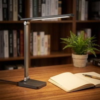 Lampe de bureau LED moderne 18W avec charnière réglable, CRI 95 élevé, protection oculaire, avec minuteur Pomodoro et arrêt programmé 60s