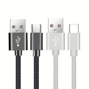 Câble de charge rapide USB-C en nylon de haute qualité (1M, 2M) pour téléphones et tablettes – Vente en gros directe usine - Product Image 1