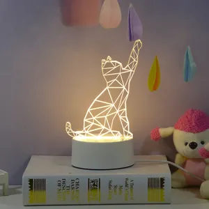 Il Disegno Del Cliente per Bambini 3d Ha Condotto La Luce di Notte Illusione Acrilico Lampada