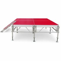 Scène en aluminium réglable en hauteur, à assembler, pour événements promotionnels commerciaux en plein air