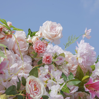 Nouvelle Arrivée 2026 Mur de fleurs artificielles 5D en tissu de soie rose pour la décoration de fêtes, mariages, jardins, intérieurs, extérieurs et aménagements paysagers