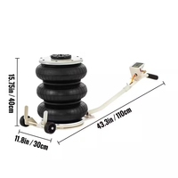 Cric pneumatique triple sac robuste 2T 3T 5T, outil de levage portable pour réparation automobile, garage, atelier, levage rapide
