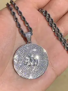 Großhandel Pass Diamond Tester Ice Out Vvs Moissan ite Silber Allah Anhänger Islam Hip Hop Männer Halskette