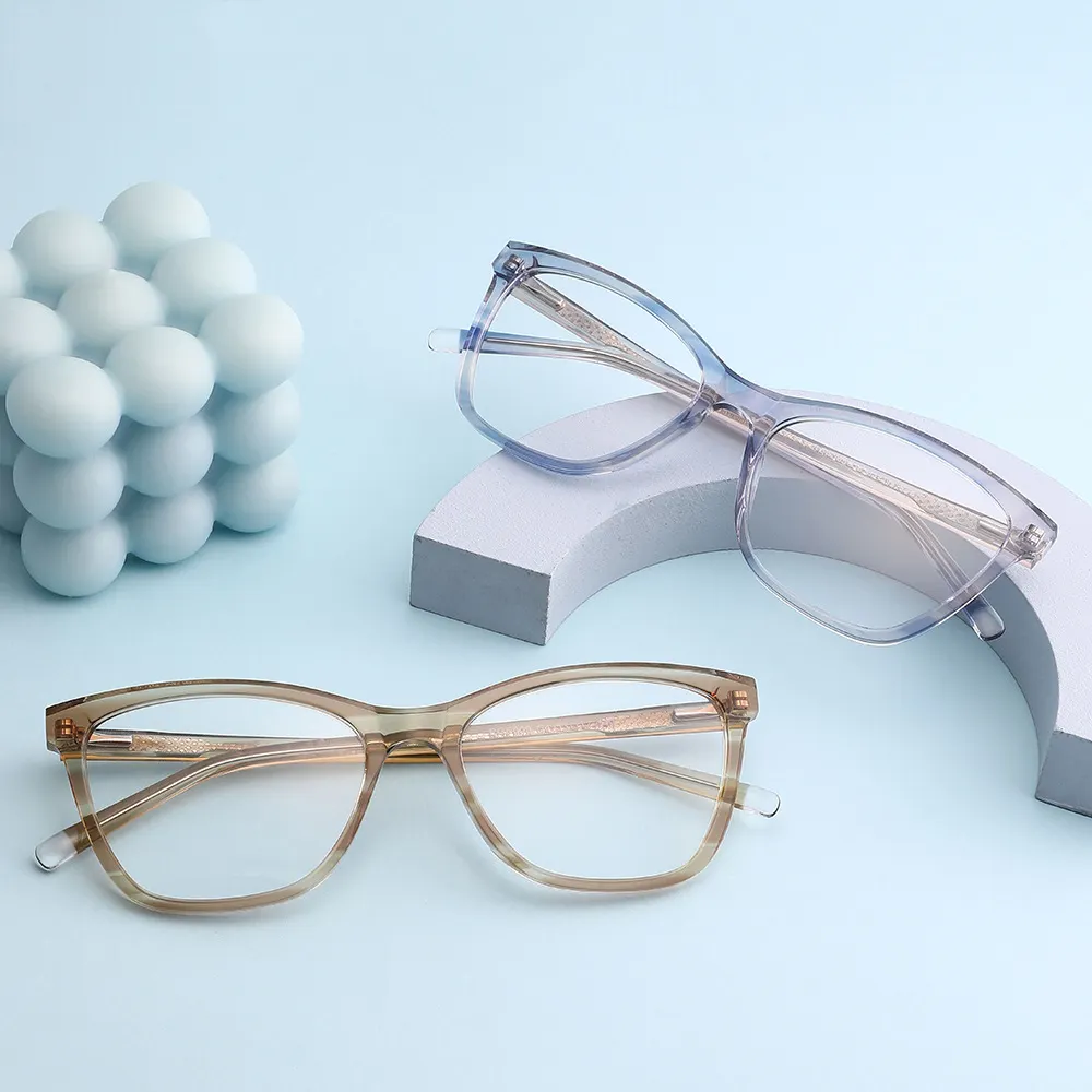 Lbashes-Gafas de acetato con montura cuadrada, lentes de acetato con montura cuadrada, antiluz azul, 2021