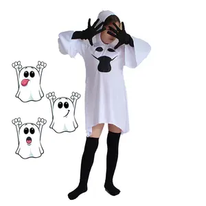 Kid Baby Girls Boys Halloween Costumes White Ghost Cloak Cape Cosplay