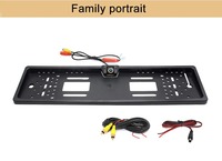 Caméra de recul AHD 1080P avec vision nocturne, étanche IP68, grand angle 170 degrés, trajectoire dynamique, pour cadre de plaque d'immatriculation UE