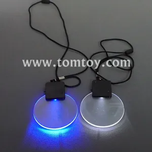 Light up Led Piscando Colar Com Logotipo Personalizado Impressão