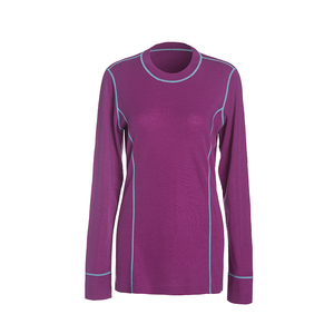 Solarwool Rojo Alta Calidad Australia <span class=keywords><strong>mujer</strong></span> cuello redondo largo transpirable tejido manga <span class=keywords><strong>Merino</strong></span> <span class=keywords><strong>lana</strong></span> camiseta - Product Image 2