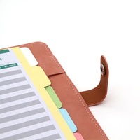 Planificateur A6 personnalisable pochettes en cuir PU carnet magnétique organisateur budget classeur avec enveloppes à monnaie