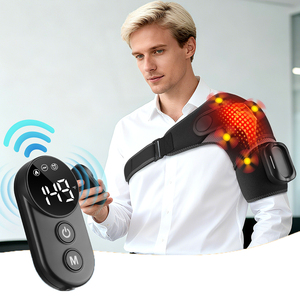 Masseur d'épaule chauffant à vibrations sans fil pas cher à 4 moteurs avec télécommande, ceinture de massage chauffante pour épaule - Product Image 1