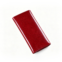 Portefeuille long en cuir véritable pour femme, personnalisé, anti-RFID, avec motif cœur en relief, multi-compartiments, pour usage quotidien, vente en gros