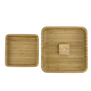 Factory direct sales of bamboo <b>snack</b> <b>trays</b>, double-layer sunflower seed <b>trays</b>, nut storage boxes, candy <b>trays</b>, craft gift - Product Image 4