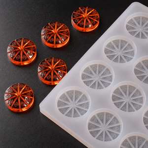 Molde de silicona segmentado redondo TH para caramelos de goma, bandeja depositadora de platino de 12 cuñas con ranuras, apta para uso alimentario, venta al por mayor OEM personalizada - Product Image 1