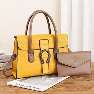 Ladies Fashion Leather Tote 4 In 1 Handbag Set Women Hand Bag Sets 4 Pieces Purse And Wallet Set