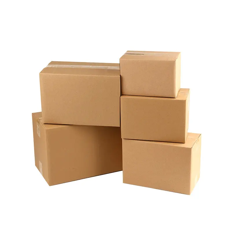 Wholesale Shipping Carton Large 3-ply 5-ply 7-ply Thickened Solid Corrugated Cardboard Carton Paper Boxes with Logo