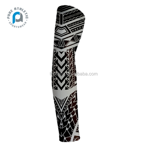 Puro fútbol, béisbol, deportes, compresión, <span class=keywords><strong>tatuaje</strong></span>, negro, mangas para el brazo - Product Image 2