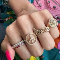 Anillo de Compromiso Xinyun de Plata de Ley 925 con Piedras Preciosas en Degradado y Diamantes, Banda Eterna