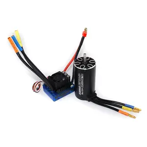 Moteur sans balais ap02, 4076 2250kv, 2000kv, 1/8 kv, 1550kv, 120A ESC, avec carte de programmation LED, ensemble Combo pour camion de voiture RC