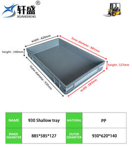 NEXARA EU Caisse en plastique PP peu profonde pour usage domestique ou supermarché Plateaux logistiques empilables et peu encombrants - Product Image 4