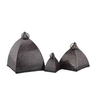 Lanterne en métal et verre artisanale personnalisée, best-seller, pour la décoration de la maison et des festivals, porte-bougies et pots, cadeaux - Product Image 1