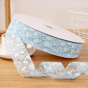 Ruban en dentelle florale ajourée romantique de 5 cm x 10 yards pour bouquets de mariage, emballage cadeau et décoration de gâteaux - Vente en gros - Product Image 4
