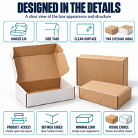 Boîtes d'expédition pliables en carton kraft imprimées sur mesure pour vêtements, chaussures et e-commerce