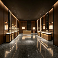 Vitrine de luxe pour bijoux, présentoir haut de gamme en verre avec éclairage LED, comptoir d'exposition pour magasin de bijoux