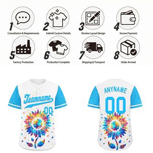 Pencetakan Sublimasi Kustom Seragam Tim OEM/ODM Jersey Baseball untuk Pria & Wanita BSBJ01-2606091-9 - Product Image 4
