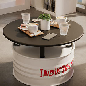 Sandaran Sofa besi gaya industri, tempat duduk kartu kreatif, Drum minyak, meja kopi Retro, Meja untuk toko teh susu, kombinasi kursi - Product Image 6