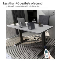 Bureau de jeu de table d'ordinateur avec cadre en métal personnalisé OEM réglable en hauteur lumières RVB à levage intelligent