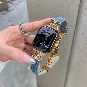 Bracelet en cuir de vachette Dermis avec boucle en D pour Apple <span class=keywords><strong>Watch</strong></span> Series 9 8 Bracelet de montre en cuir véritable pour <span class=keywords><strong>Galaxy</strong></span> <span class=keywords><strong>Watch</strong></span> - Product Image 6