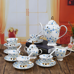 Wholesale Elegant British Style Bone China Coffee Cup and Saucer for Wedding Home Restaurant - Product Image 2